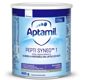 Lapte praf Aptamil Pepti SYNEO 1, 400 g, 0–6 luni, Nutricia