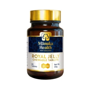 Laptisor de matca Royal Jelly, 60 tablete masticabile, Manuka Health