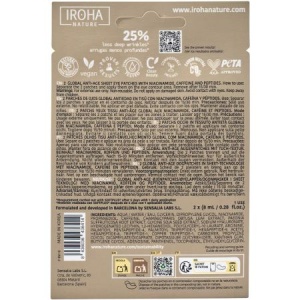 Masca pentru ochi cu niacinamide, cafeina si peptide, 2 buc, Iroha - Img 2