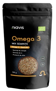 Omega 3 - Mix Seminte Ecologice/BIO, 125 g, Niavis