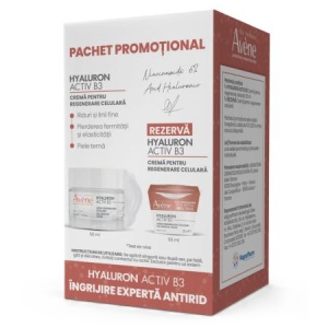 Pachet crema pentru regenerare celulara Hyaluron Activ B3, 50 ml + rezerva 50 ml, Avene - Img 2