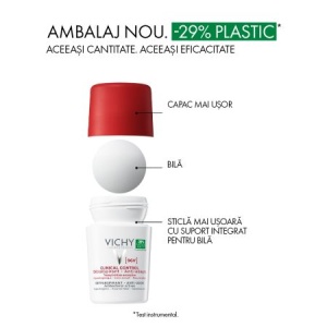Pachet Deodorant roll-on antiperspirant Clinical Control 96H, 50 ml + 50 ml, Vichy - Img 2