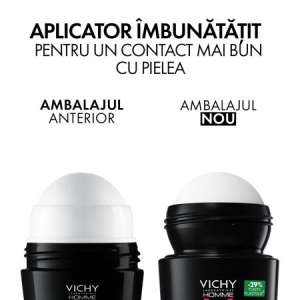 Pachet Deodorant roll-on antiperspirant pentru barbati Invisible Resist 72H, 50 ml + 50 ml, Vichy - Img 3