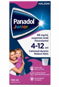 Panadol Junior suspensie orala 4-12 ani, 48 mg/ml suspensie orala, 100 ml, Haleon