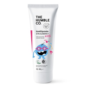 Pasta de dinti naturala pentru copii, 75 ml, capsuni, Humble