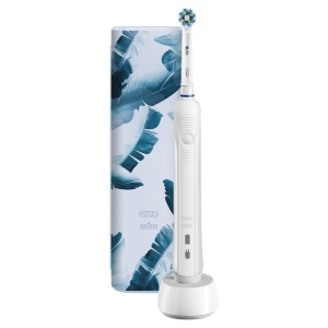 Periuta de dinti electrica Oral-B PRO 1 750 Design Edition Sensi Ultrathin, 40000 pulsatii/min, 8800 oscilatii/min, Curatare 3D, 1 program, 1 capat, Trusa de calatorie, Alb,Oral-B - Img 2