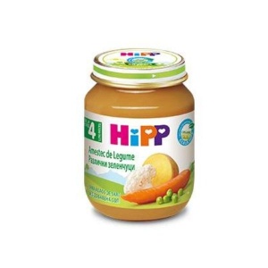 Piure BIO cu amestec de legume, 4 luni+, 125 g, HiPP