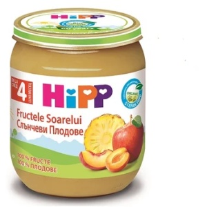 Piure Eco Fructele Soarelui, +4 luni, 125g, Hipp