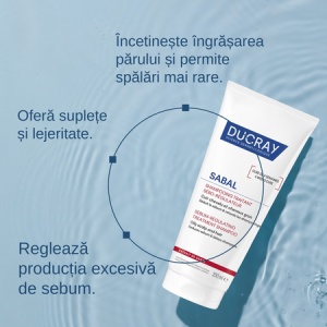 Sampon seboreglator pentru păr gras Sabal, 200 ml, Ducray - Img 3