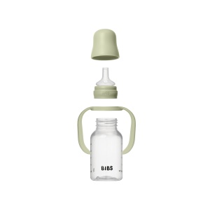 Set Complet Biberon Sippy cu Tetină din Silicon, 150 ml, Sage, Cod: 50211250, Bibs - Img 4