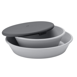 Set farfurii pentru diversificare și hrănire, culoare Cloud, Bibs - Img 2