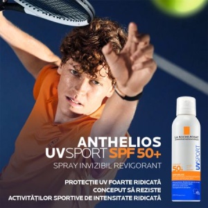 Spray invizibil de corp cu protectie solara SPF 50+ Anthelios UVSport, 200 ml, La Roche-Posay - Img 7