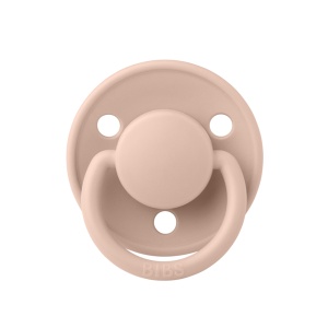 Suzeta din silicon cu tetina rotunda universala De Lux, 0 - 3 ani, Blush, Bibs 1010244C