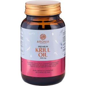 Ulei de krill antarctic Premium Krill Oil cu Omega-3, 500 mg, 90 capsule moi, Aronia Charlottenburg