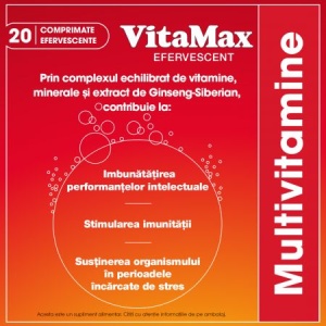 Vitamax Efervescent, 20 comprimate, Perrigo - Img 4