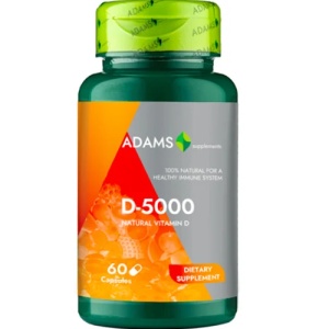 Vitamina D-5000, 60 capsule, Adams Vision
