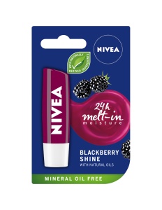 Balsam de buze Lip Care Blackberry, 4,8 g,Nivea