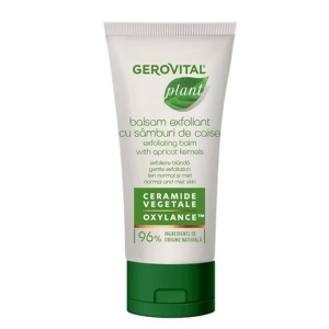 Balsam exfoliant cu sâmburi de caise pentru ten normal–mixt Plant, 100 ml, Gerovital