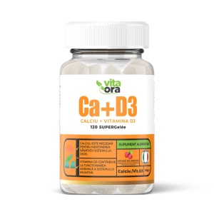 Calciu + Vitamina D3, 120 jeleuri, Vitaora
