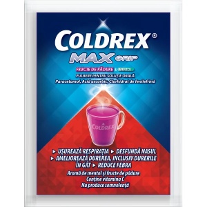 Coldrex MaxGrip fructe de padure si mentol, 10 plicuri, Perrigo - Img 2