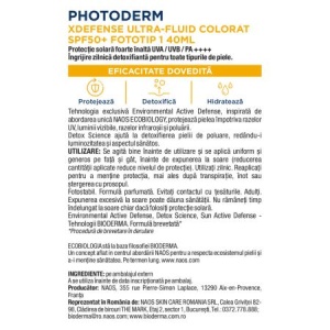 Crema de fata cu protectie solara SPF 50+ Photoderm Xdefense Ultra Fluid Fototip 1, 40 ml, Bioderma - Img 5
