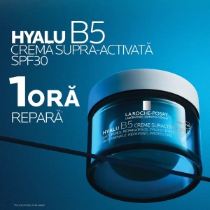 Cremă Supra-Activată cu Acid Hialuronic și SPF 30 Hyalu B5, 50 ml, La Roche-Posay - Img 2