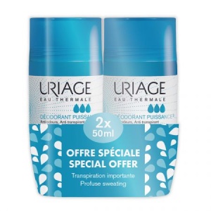 Deodorant roll-on Puissance 3, 2x 50 ml, PACHET PROMO, Uriage