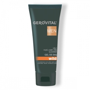 Gel de dus 3 in 1 pentru barbati Men Wild, 100 ml, Gerovital