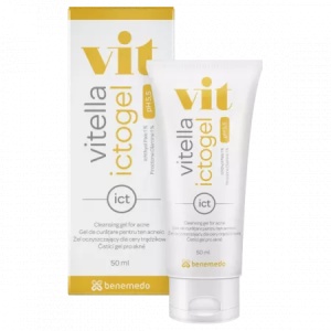 Gel de spalare pentru ten gras si acneic Vitella Ictogel, 50 ml, Benemedo