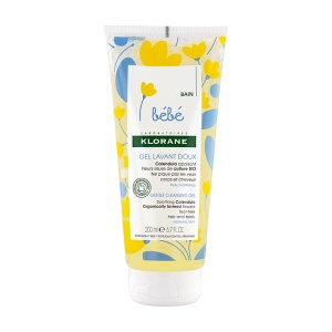 Gel spumant pentru par si corp, 200ml, Klorane Bebe