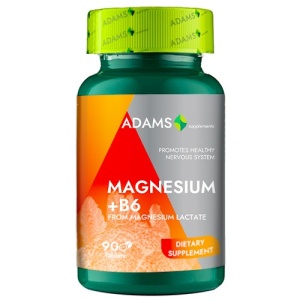 Magneziu B6, 90 tablete, Adams