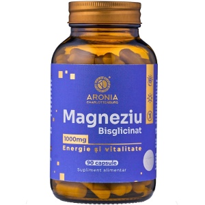 Magneziu bisglicinat 1000 mg, cu 110 mg magneziu per capsulă, 90 capsule vegetale, Aronia Charlottenburg