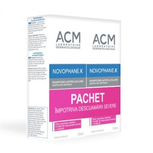 Pachet sampon antimatreata Novophane K, 125 ml + 125ml, ACM