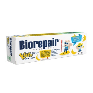 Pasta de dinti Biorepair Kids 0-6 ani cu aroma de banane, 50ml, Coswell