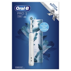 Periuta de dinti electrica Oral-B PRO 1 750 Design Edition Sensi Ultrathin, 40000 pulsatii/min, 8800 oscilatii/min, Curatare 3D, 1 program, 1 capat, Trusa de calatorie, Alb,Oral-B - Img 3