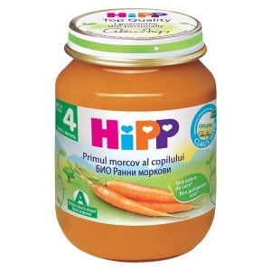 Piure primul morcov al copilului Bio, 125g, Hipp