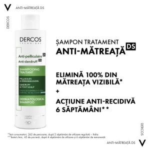 Sampon anti-matreata pentru par normal-gras Dercos, 200 ml, Vichy - Img 4