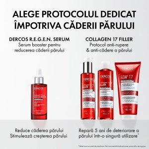 Sampon ultra-reparator pentru par deteriorat si fragil Dercos Collagen 17 Filler, 200ml, Vichy - Img 6