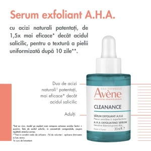 Ser exfoliant cu AHA Cleanance, 30 ml, Avene - Img 3
