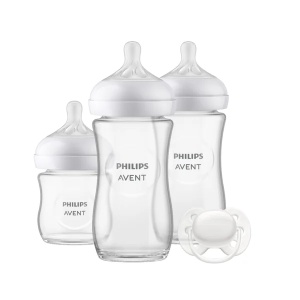 Set biberoane sticla Natural Response SCD878/11, 1x120ml + 2x240ml + 1x Suzeta, Philips Avent - Img 2