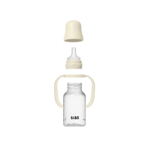 Set Complet Biberon Sippy cu Tetină din Silicon, 150 ml, Ivory, Cod: 50211216, Bibs - Img 3