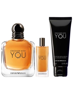 Set Stronger With You – Apa de toaleta 100 ml + Apa de toaleta 15 ml + Gel Duș 75 ml, Armani - Img 3