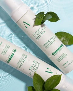 Spuma autobronzanta - Baza verde Mediu spre inchis, 200ml, Azure Tan - Img 2