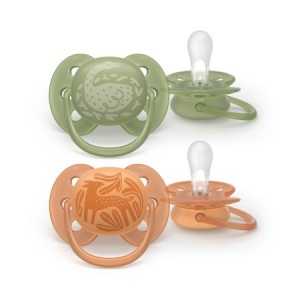 Suzeta Ultra Soft Pacifier Philips Avent, Lebada/Caprioara, 18 luni+, SCF093/06, 2 bucati, Philips - Img 2