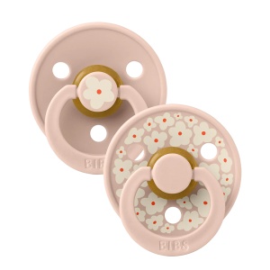 Suzete din latex, tetina rotunda, 0 luni+, Colour Studio Jasmine Blush Mix, 2 bucati, Bibs 11017103 - Img 3
