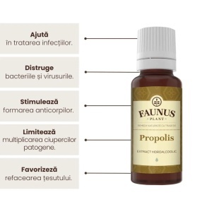 Tinctură Propolis, 20 ml, Faunus Plant - Img 4