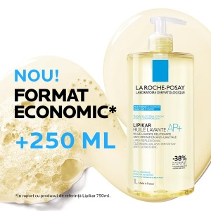 Ulei de dus hidratant Lipikar AP+, 1 litru, La Roche-Posay - Img 6