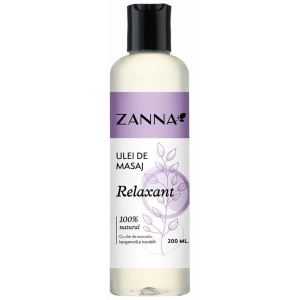 Ulei de masaj Relaxant cu Bergamota si Trandafir, 200 ml, Zanna