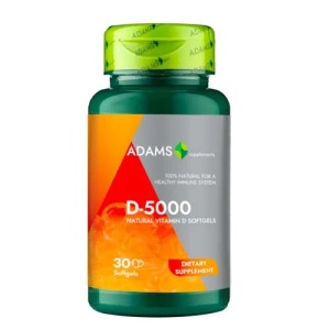 Vitamina D-5000 softgel, 30 capsule, Adams
