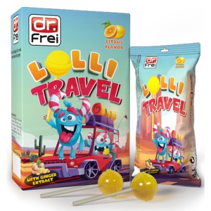 Acadele cu aroma de fructe și extract de ghimbir, 3 bucati, Alpi Lolli Travel